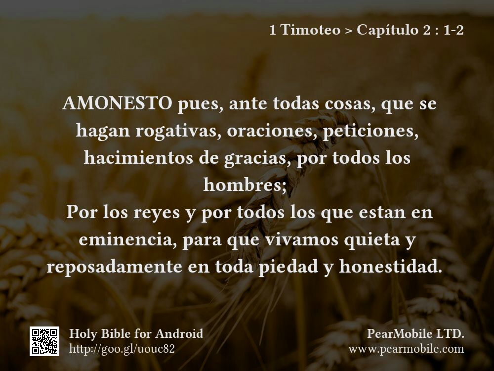 1 Timoteo, Capítulo 2:1-2